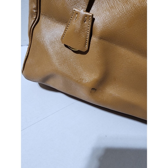 Prada Vitello Shine Leather Galleria Double Zip Large Tote Bag Brown - Picture 13 of 15